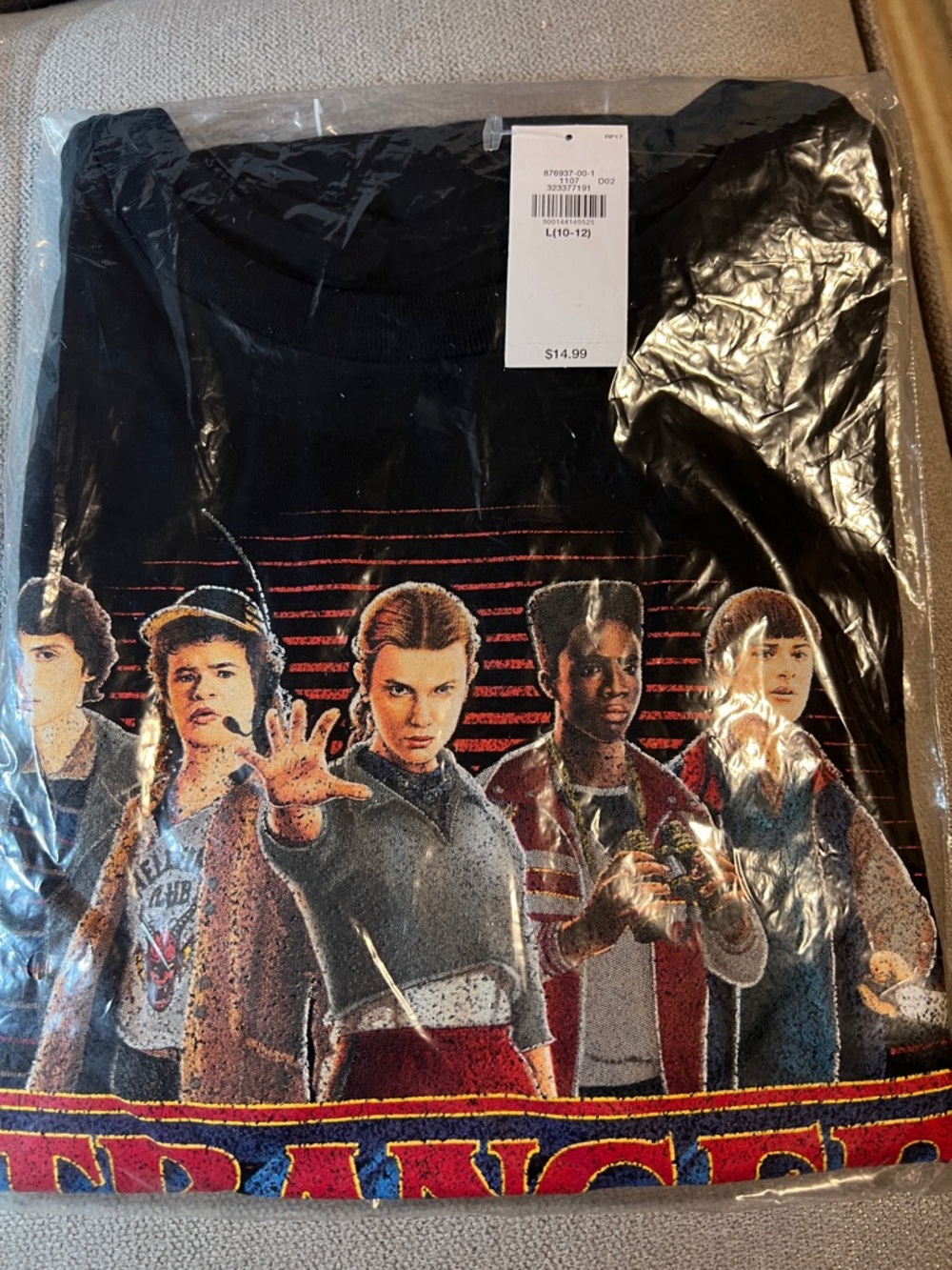 Old Navy Black Stranger Things Graphic Short Sleeve Tee